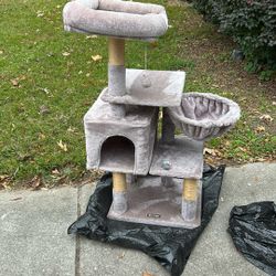 Cat Tower with new Grooming Hair Clipper