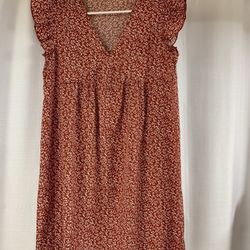 Medium Red And White Floral Top