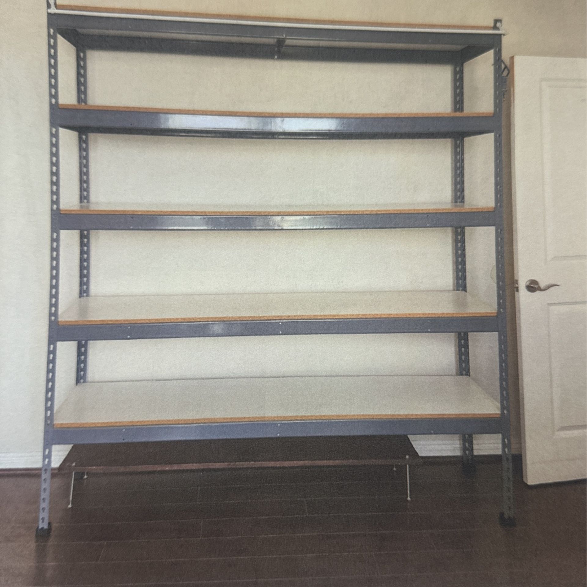 Large industrial steel shelving unit