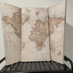 3 Piece World Map Artwork