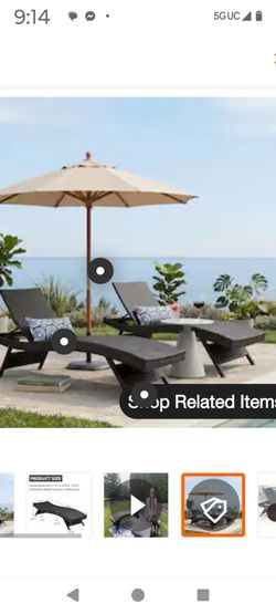 Brown  All-Weather Adjustable Resin Outdoor Patio Chaise Lounger (Set of 2)