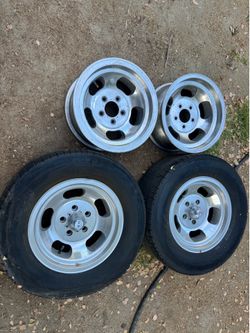 15x7 slotted mags U.S. Mag rims aluminum polished 5x4.75 Chevy GM Chevrolet Camaro Nova Chevelle El Camino Pontiac Buick 5x4 3/4