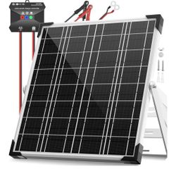 Solar Panel Kit 20W 12V Solar Battery Trickle Charger Maintainer