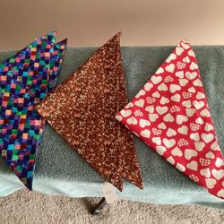 $65 Ea/medium Size dog Scarf / 16”x24”
