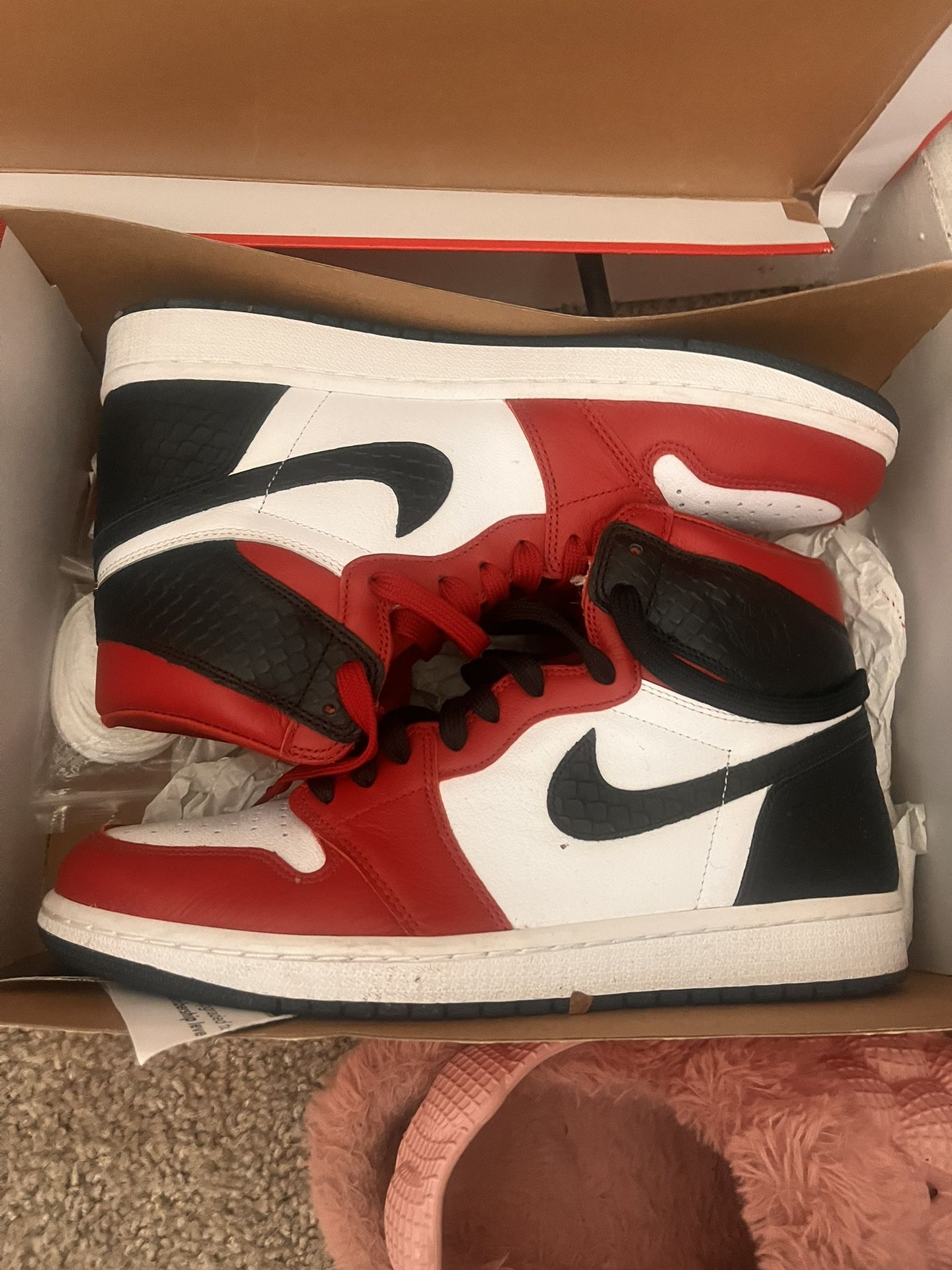 Women Air Jordan 1s Retro High OG Shoes "Satin Bred" 2023'