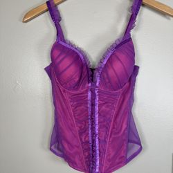 NWT Y2K Victoria’s Secret Sexy Little Things Purple Corset Bustier size 36C 