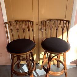 Swivel Bar Chairs From Indonesia, Rattan