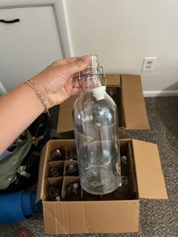 Glass water container