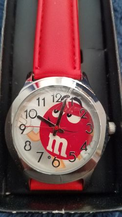 New M&M Red Character Woman's Watch