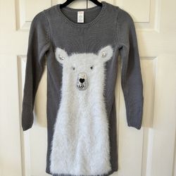 Girls Jim Polar Bear Sweater Dress Size 10