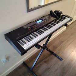 MUSTAR Piano Keyboard - 61 Key Learning Keyboard Piano w Light Up Keys, Piano Keyboard for Beginners, Stand, Pedal, Headphones/Microphone, USB Midi