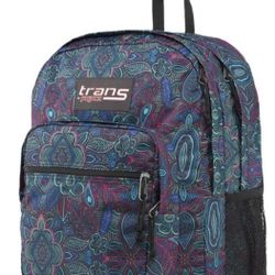 Jansport Trans Supermax  Backpack Peacock Garden with Laptop SleeveJansport Trans Supermax  Backpack Peacock Garden with Laptop Sleeve
