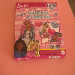 Valentines Day Barbie Lollipop Cards Kit (8 Sets) 
