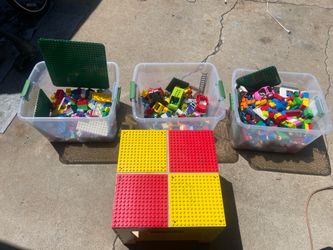 LEGO bricks blocks and table
