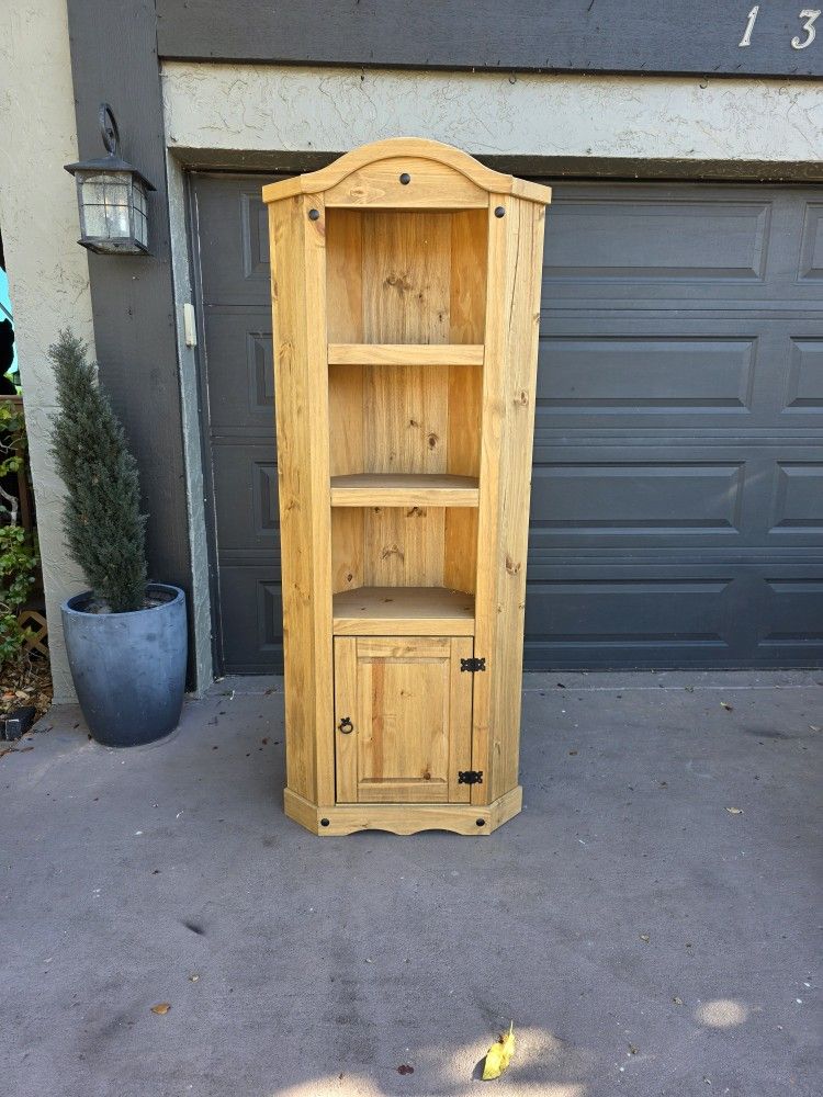 Solid Pine Corner Cabinet - bookcase
Read description for details