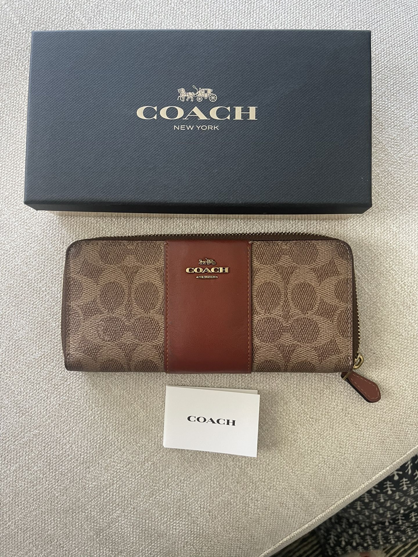 Coach Zip Around Leather Wallet