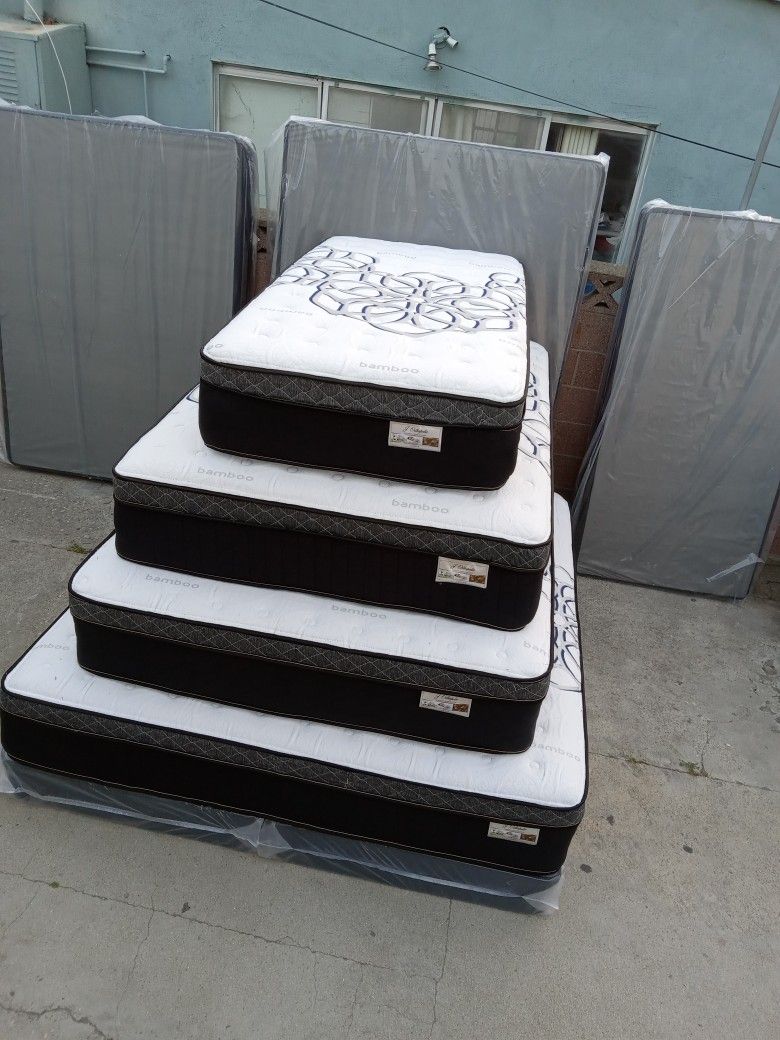 ๐ขNew Mattress ๐ขQueen Size $199๐ขbamboo Dream Cloud Euro Pillow Top Mattress 12" Thick ๐ขAll Sizes Available ๐ขSame Day Delivery ๐ข