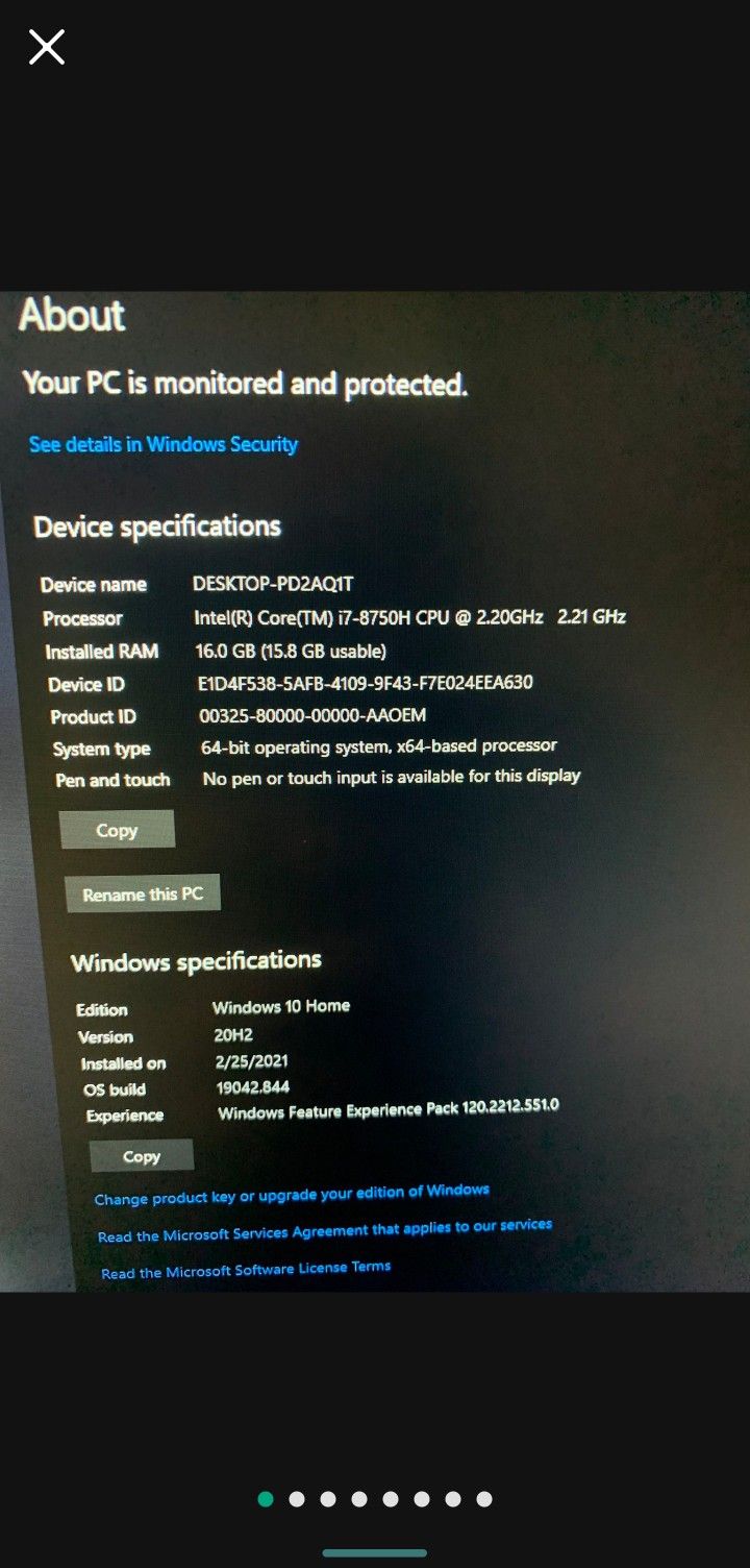 LAPTOP DELL GAMING 15” I7 Geforce 1TB 16RAM