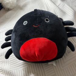 Black and red spider squishmallow