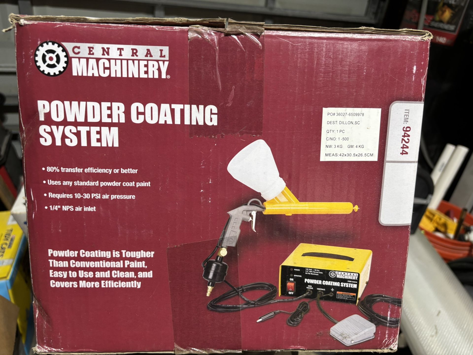 Central Machinery Powder Coating System