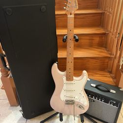 Squier Classic Vibe Stratocaster (Mint) w/ Hardshell Case, Fender Amp