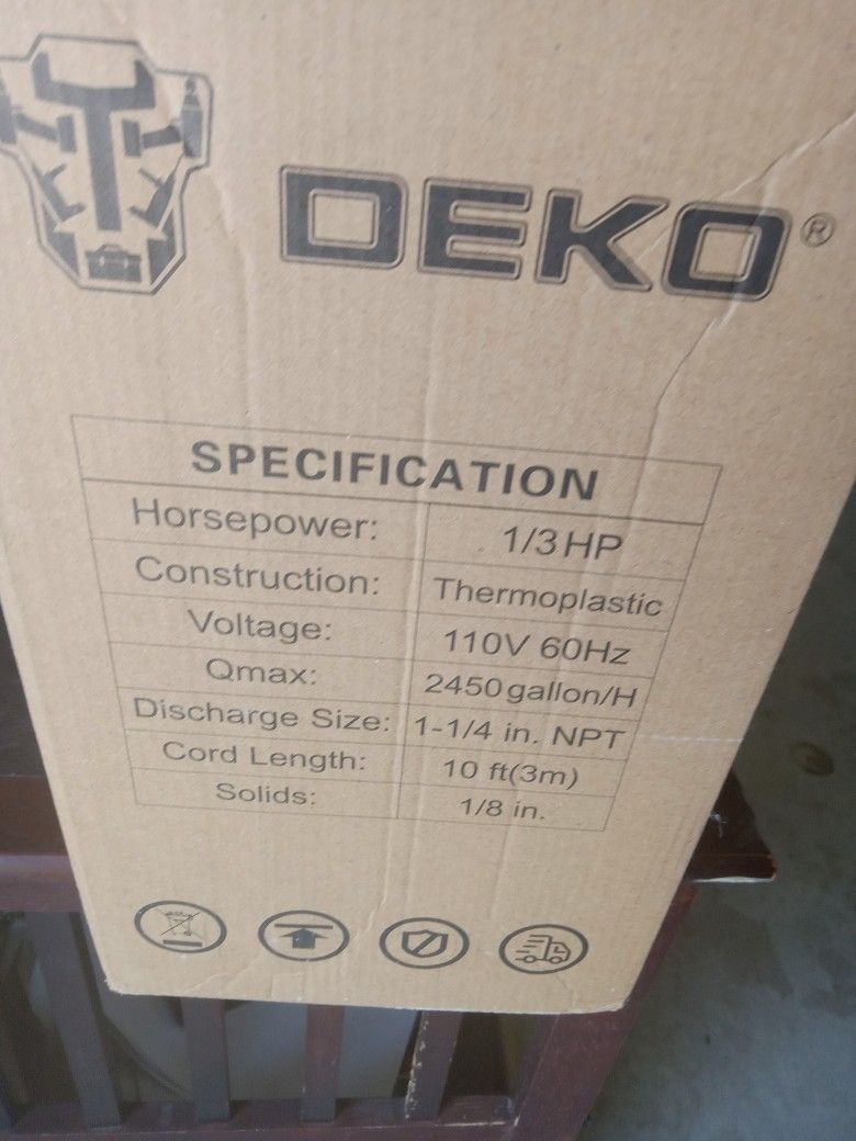 Deko Water Pump Brand New