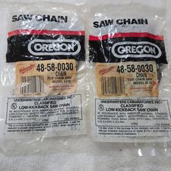 2 pac Milwaukee 48-58-0030 16" Chains Low Kick Back Chains