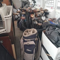 12 Golf Clubs Set $20, Datrek Golf Bag $15, Assorted Golf Drivers Only $5 Each See All Photos 