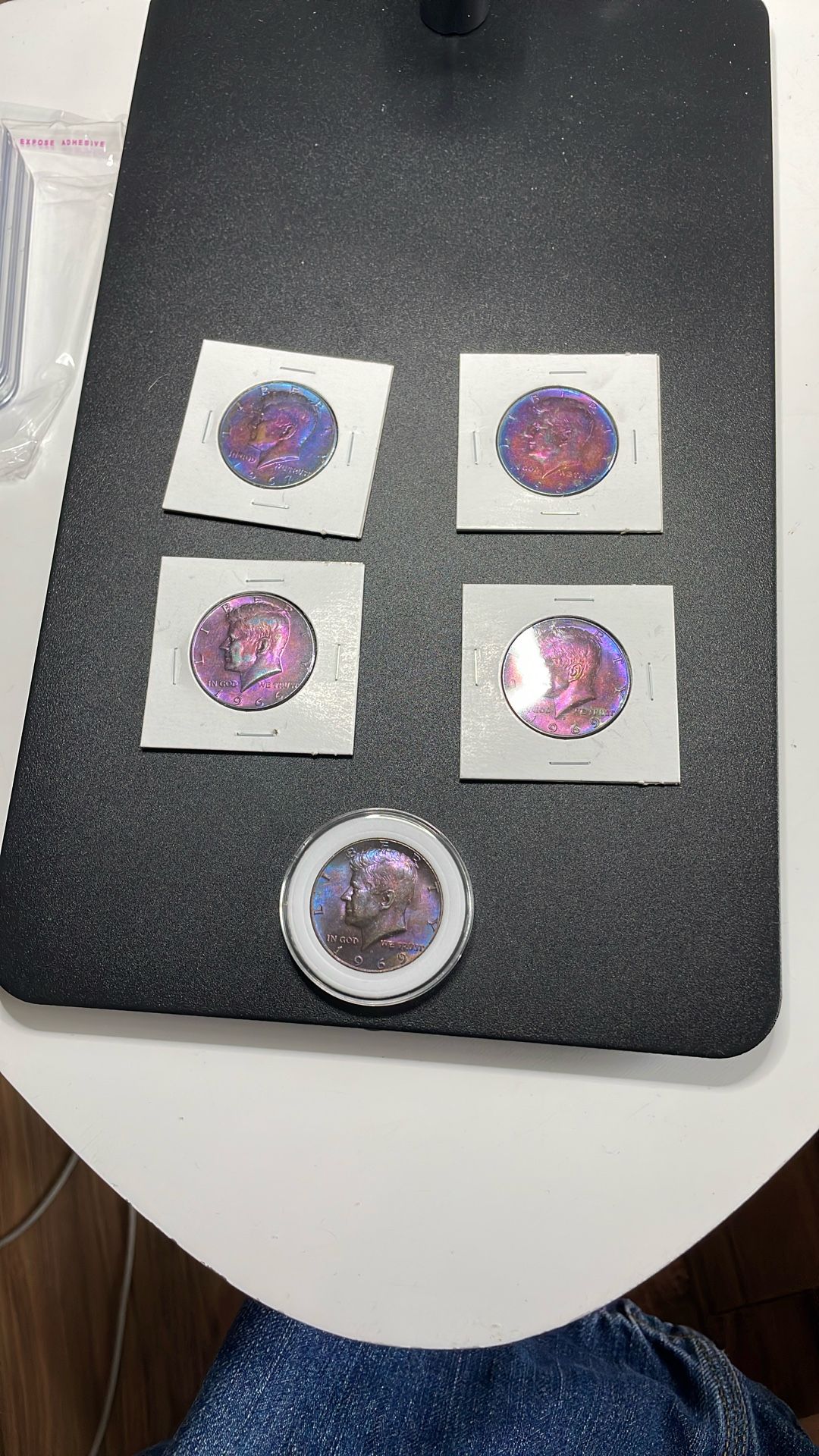 Rainbow Toned Kennedy Half Dollars