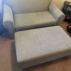 Loveseat Sleeper Sofa and Ottoman