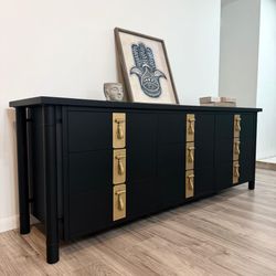 Gorgeous Restored Dresser By Mastercraft Furniture  Measurements: 85”L x 20”W x 31” H