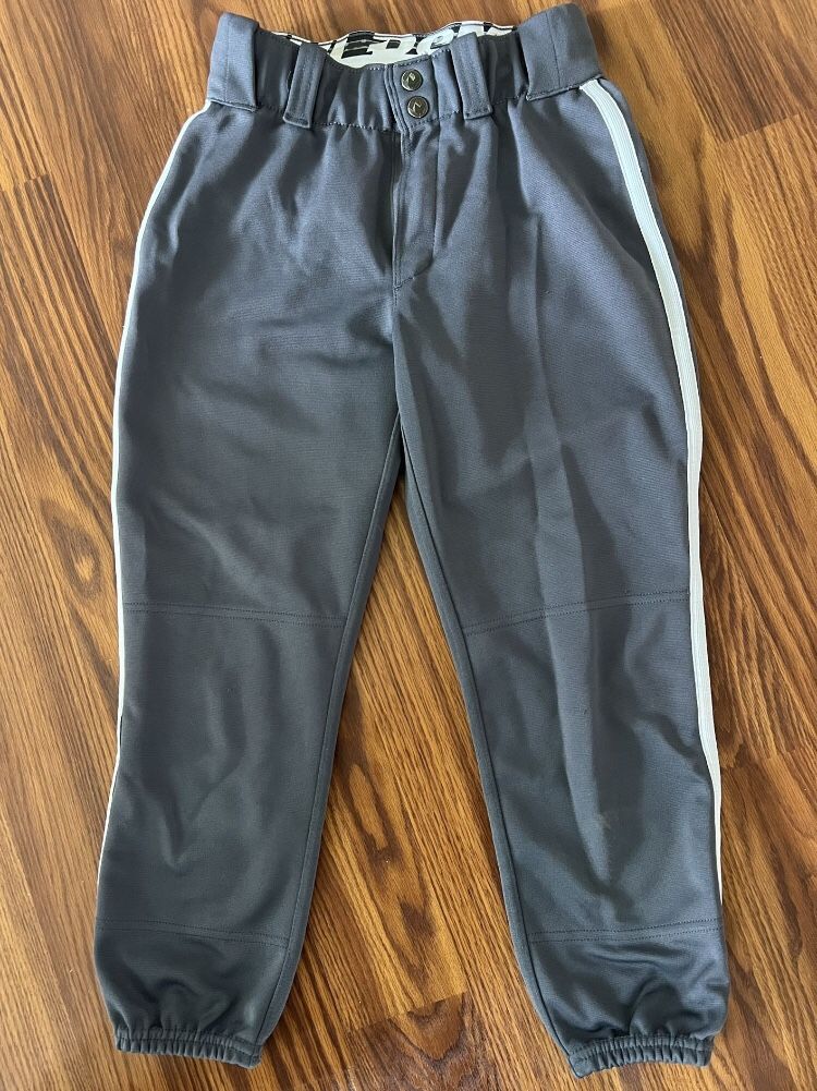 Women’s Small Demarini Softball Pant (Grey W/ White Piping)