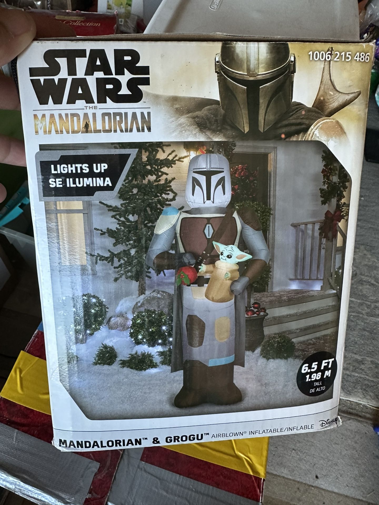 Used Star Wars Mandalorian and Grogu Christmas Inflatable
