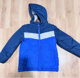 Kids Color Block Puffer Jacket with Hood- size XS(4-5)