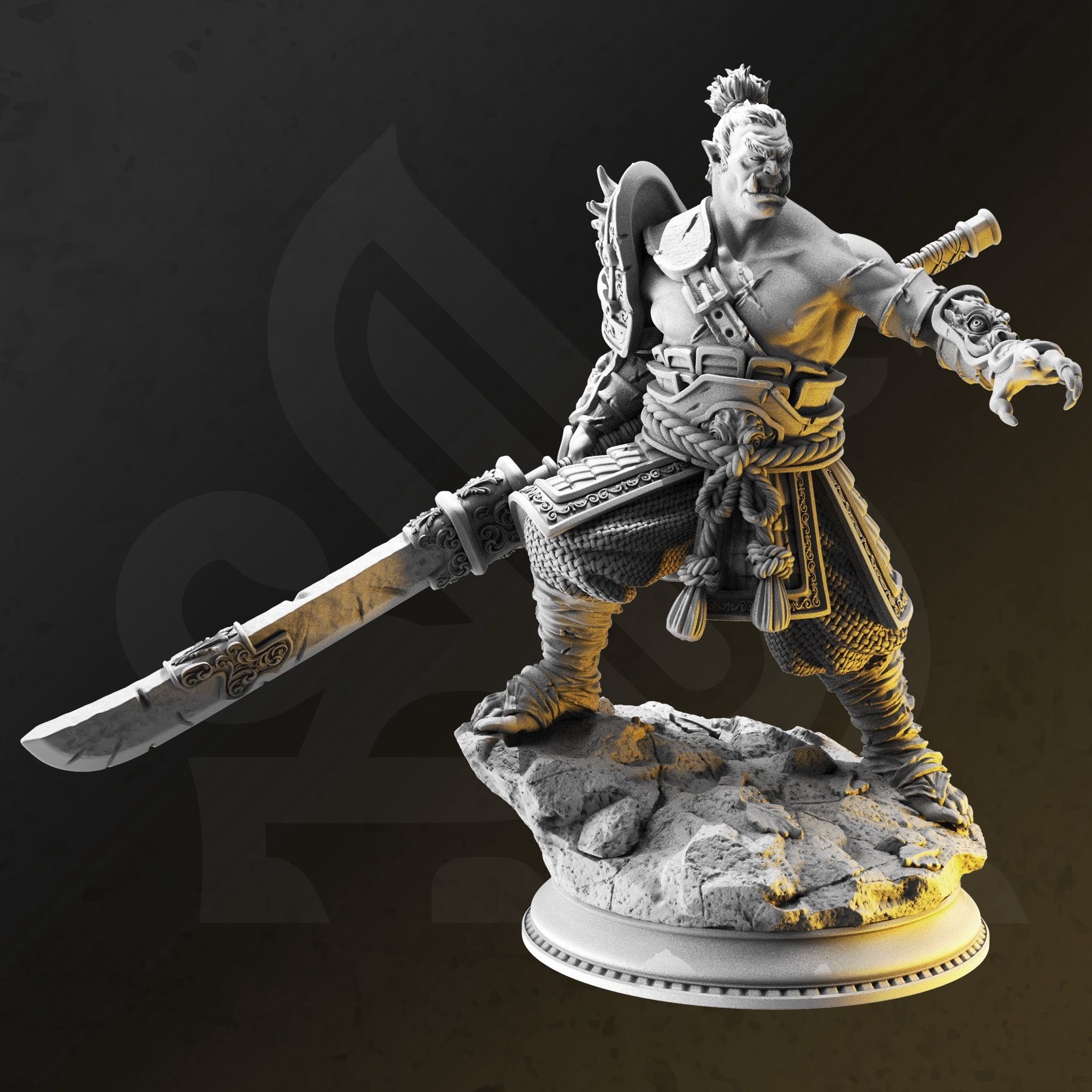 Resin 3D Printed Grimdark Fantasy 3D Miniature – 32mm Resin Figure for Tabletop RPGs & Wargames