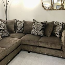 Large Sectional Sofa With Chaise - Mocha