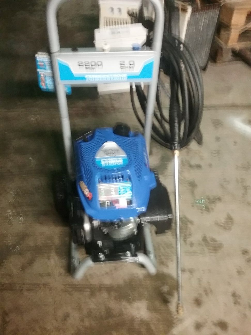 Gas powered pressure washer as is