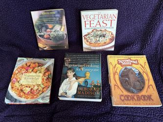 Cookbooks- Veggie/ Vegan 4+ 1 bonus 