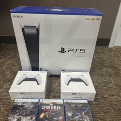  Console Disc Version 3 Games + 2 Controller Bundle