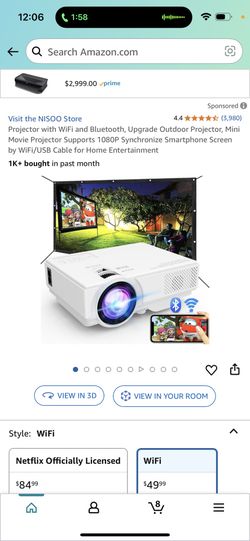 QKK Mini Projector 1080p