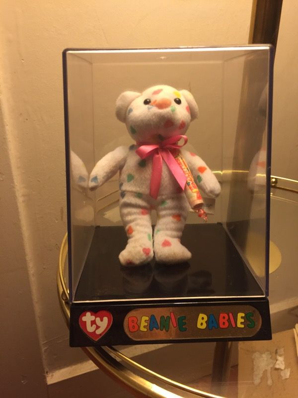 Beanie Babies brand toy in case