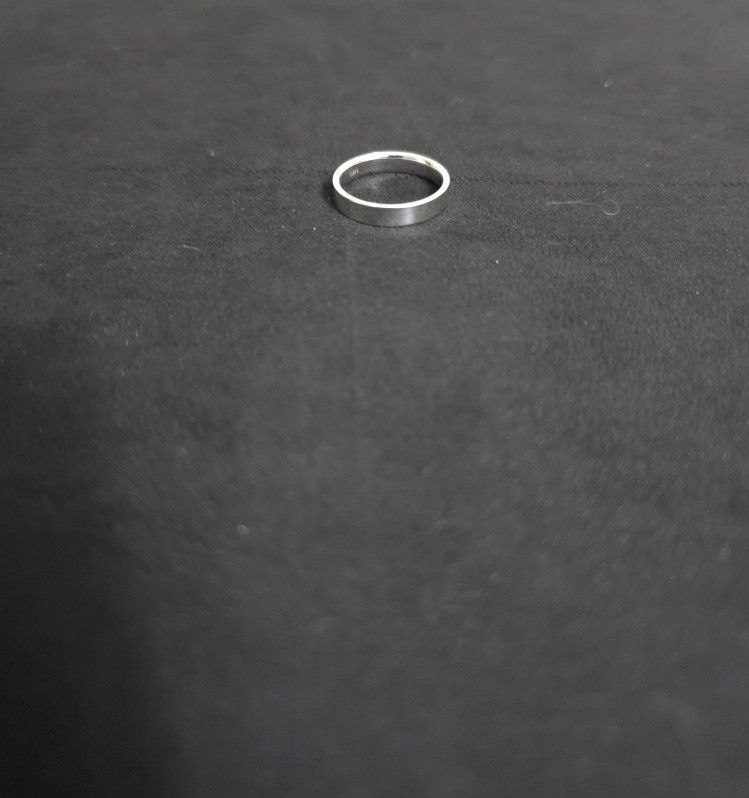 10k Flat White Gold 4mm Men's Wedding Band