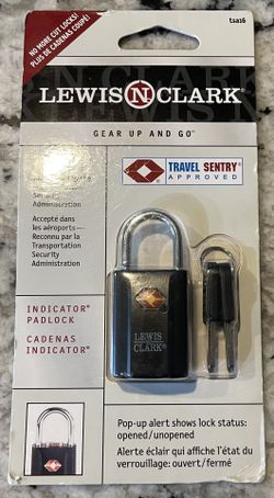 Padlock - Lewis N. Clark TSA16 Indicator Black Padlock