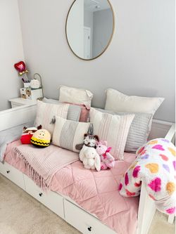 Twin trundle bed with drawers & two matching night stands