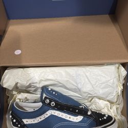 VANS PEARLIZED NAVY BLUE SIZE 9.5