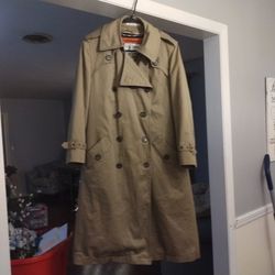 WOMEN'S VINTAGE MISTY HARBOR TRENCH COAT SIZE 14 PETITE