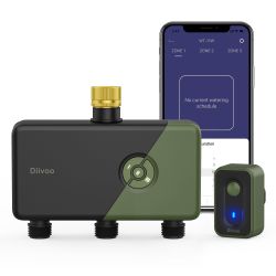 Diivoo Brass 3 Zone WiFi Water Timer App Remote Control – New