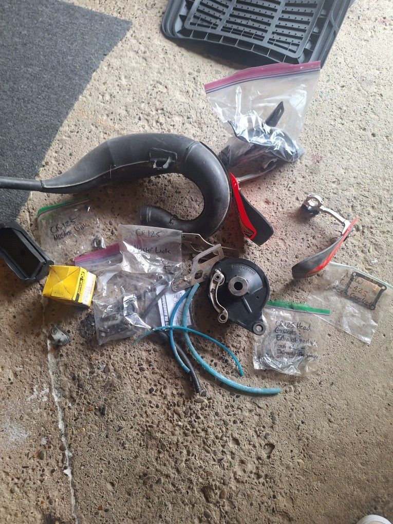 Box Of Misc Dirtbike Parts
