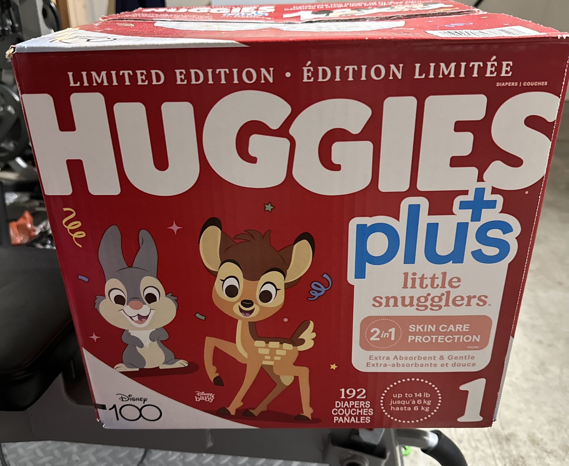 NEW UNOPENED BOX SIZE 1 DIAPERS