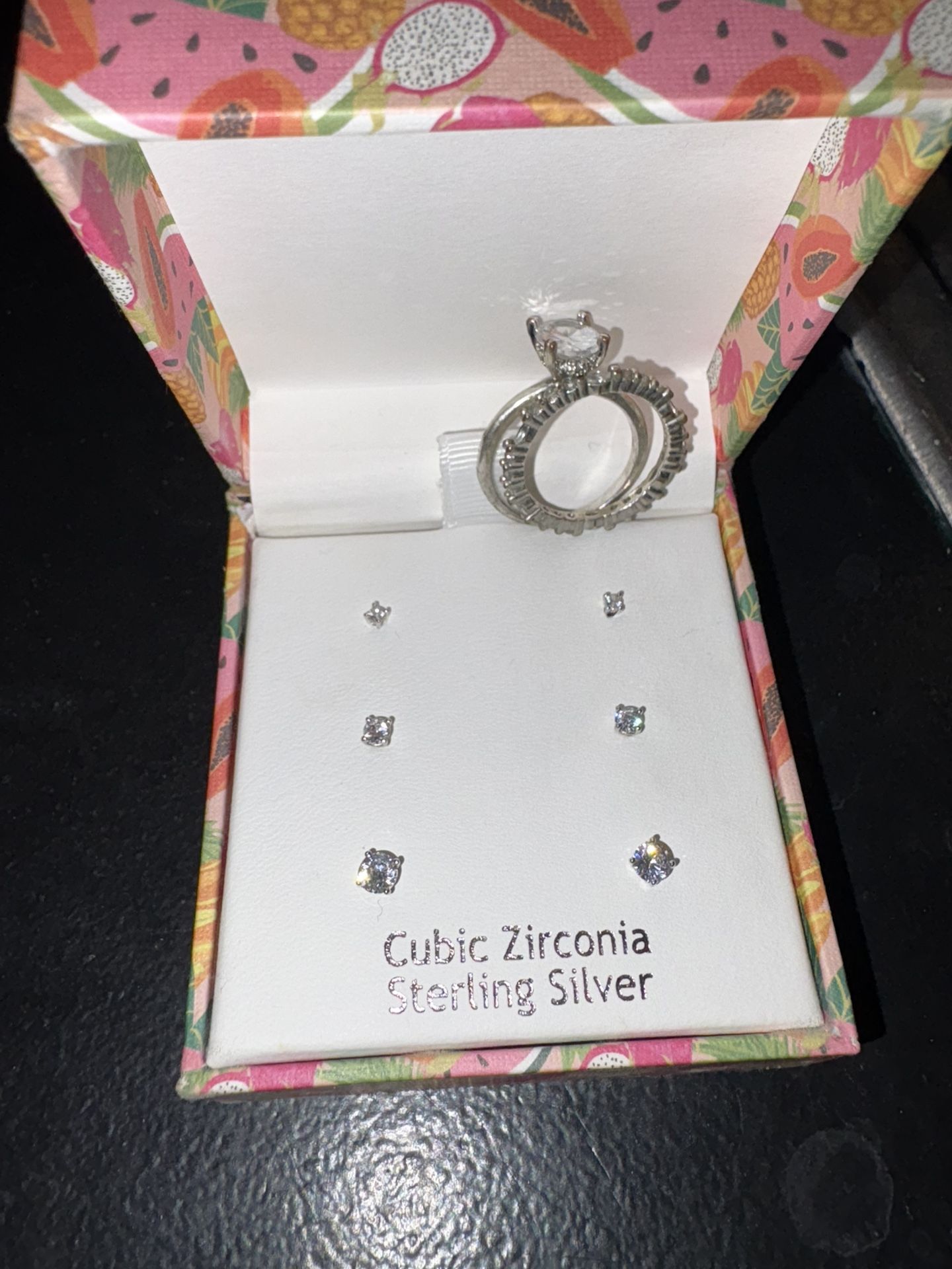 Earrings And Engagement Ring